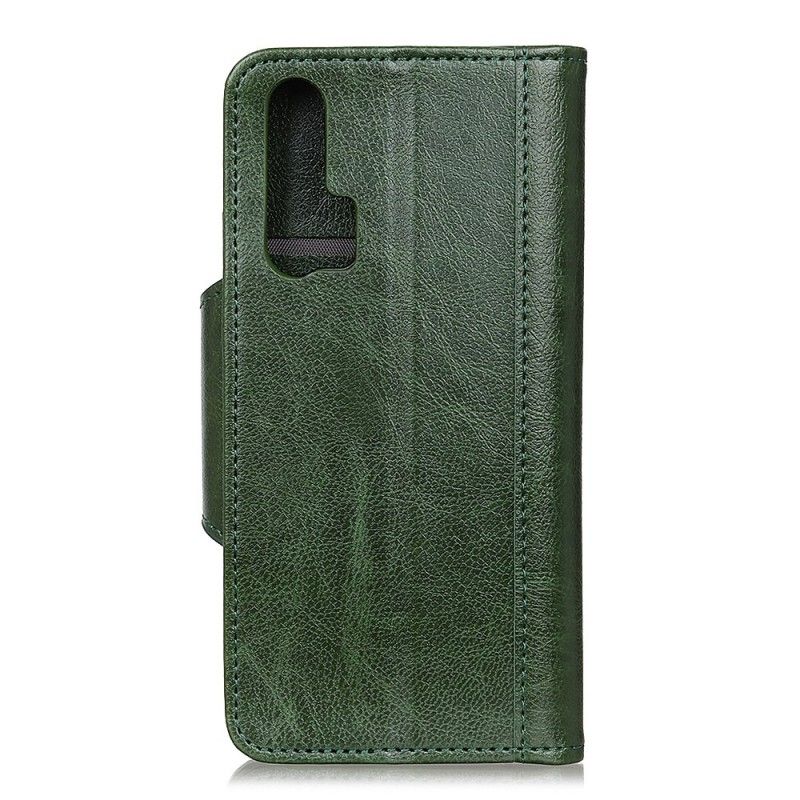 Leren Hoesje voor Honor 20 Pro Groen Sluiting Elegantie Van Imitatieleer