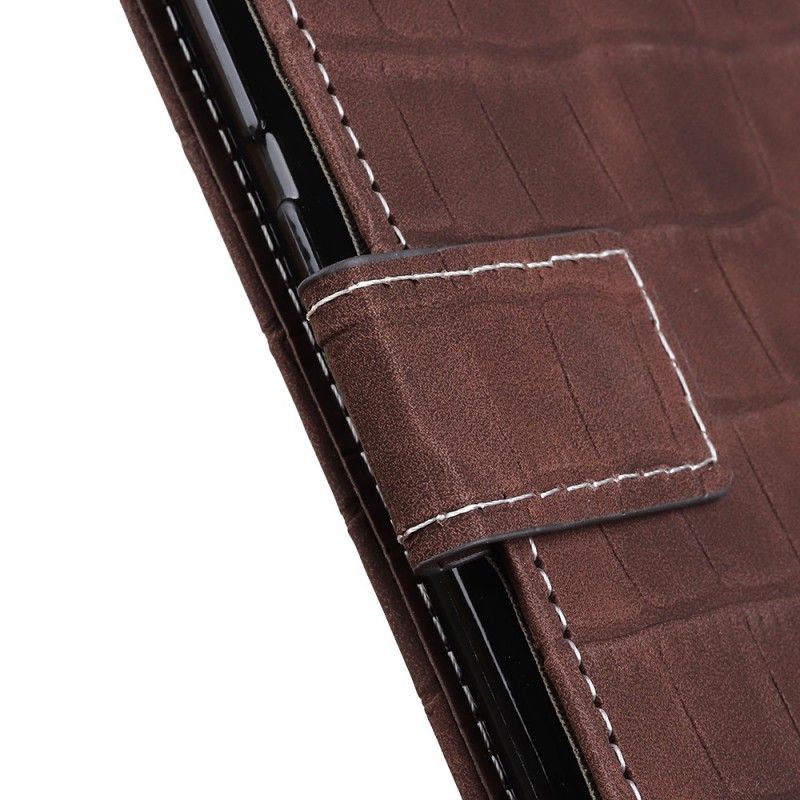 Leren Hoesje voor Honor 20 Pro Turkoois Krokodillenkracht