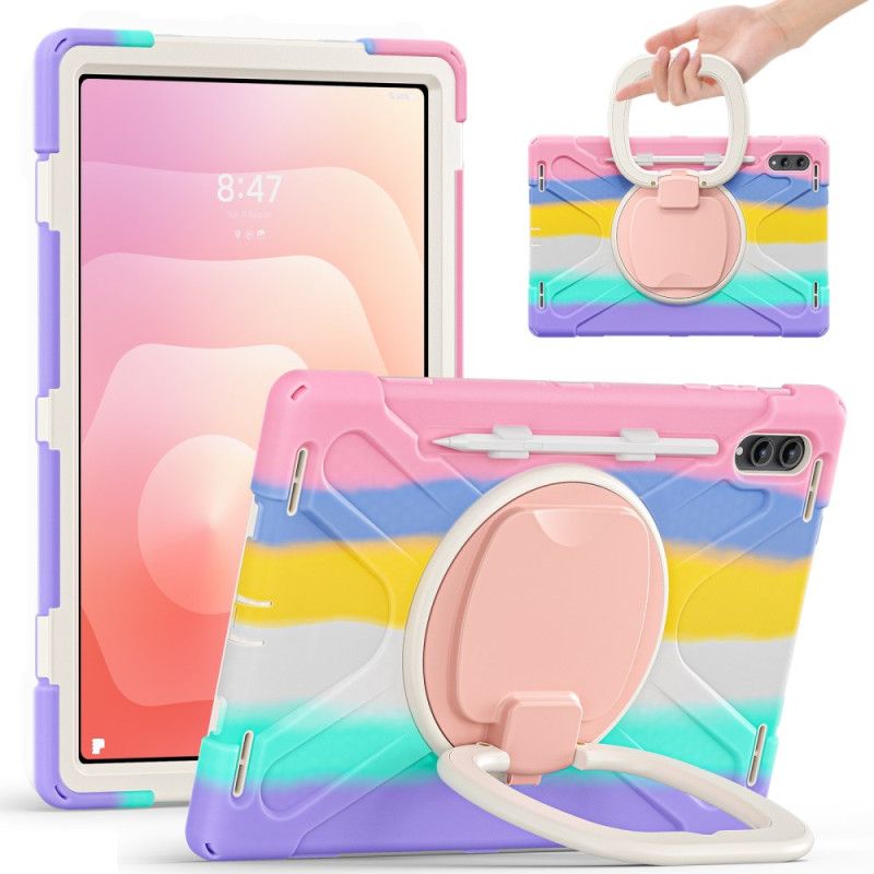 Cover Hoesje Samsung Galaxy Tab S11 Ultra Telefoonhoesje Drievoudige Bescherming Met Draaibare Handgreep