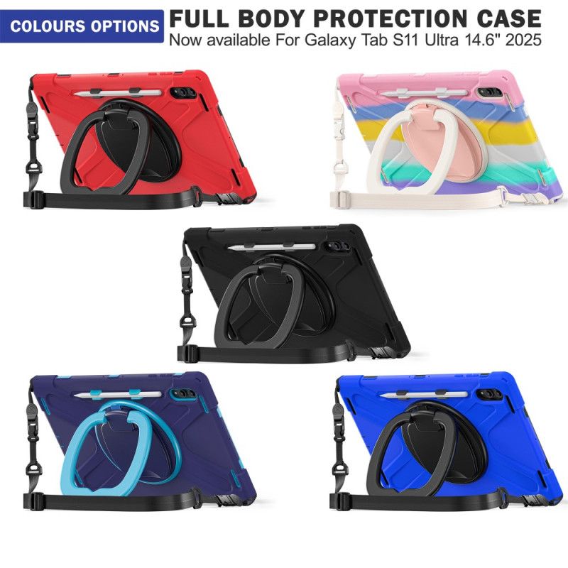 Hoesje Samsung Galaxy Tab S11 Ultra Robuust Met Schouderriem