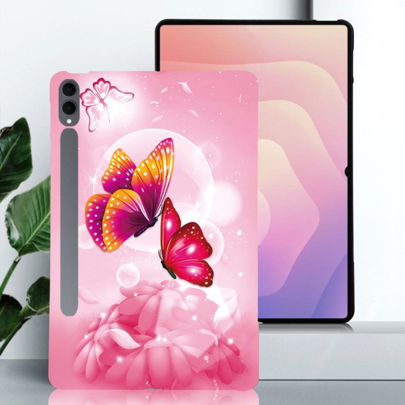 Hoesje Samsung Galaxy Tab S11 Ultra Roze Vlinders Bescherming Hoesje