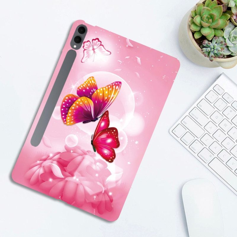 Hoesje Samsung Galaxy Tab S11 Ultra Roze Vlinders Bescherming Hoesje