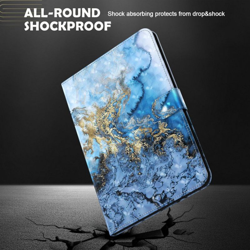 Bescherming Hoesje Samsung Galaxy Tab A7 Telefoonhoesje Lichtvlek Marmer