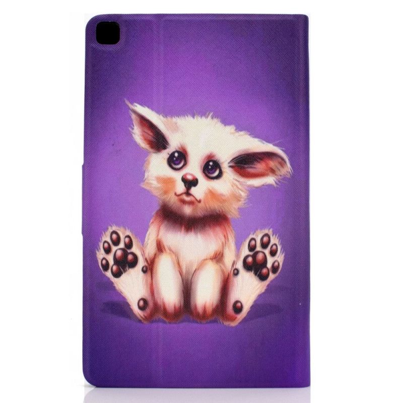 Cover Folio-hoesje Samsung Galaxy Tab A7 Paars Donkerblauw Telefoonhoesje Grappige Kat