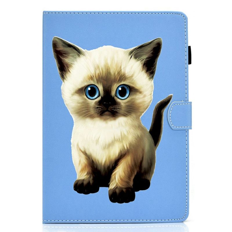 Flip Case Leren Samsung Galaxy Tab A7 Leuk Kitten