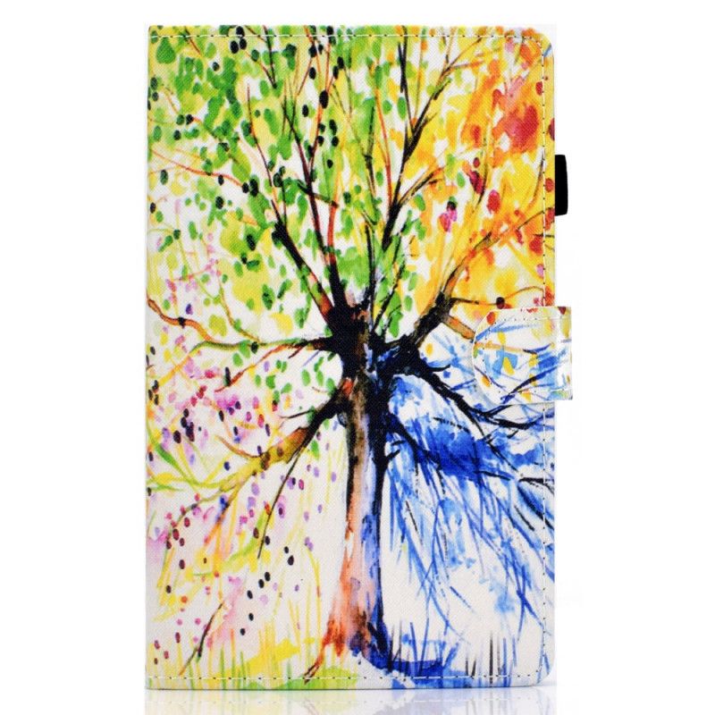 Leren Hoesje Samsung Galaxy Tab A7 Aquarelboom