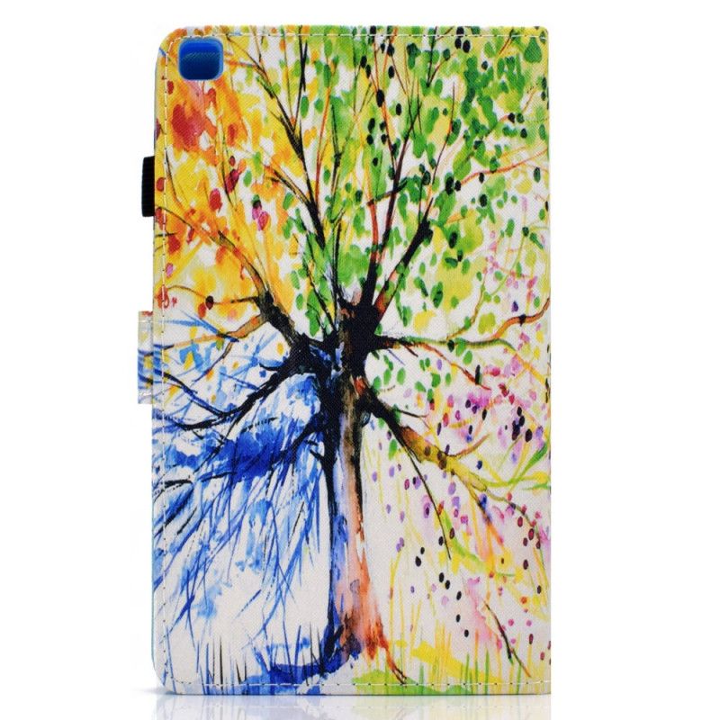 Leren Hoesje Samsung Galaxy Tab A7 Aquarelboom