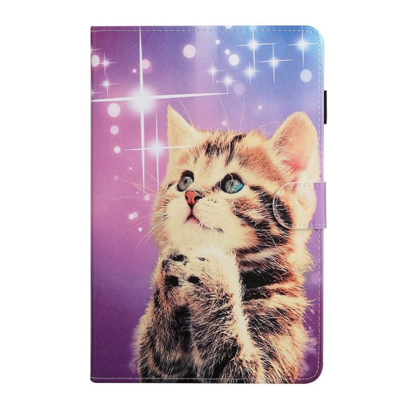 Leren Hoesje Samsung Galaxy Tab A7 Attent Kitten