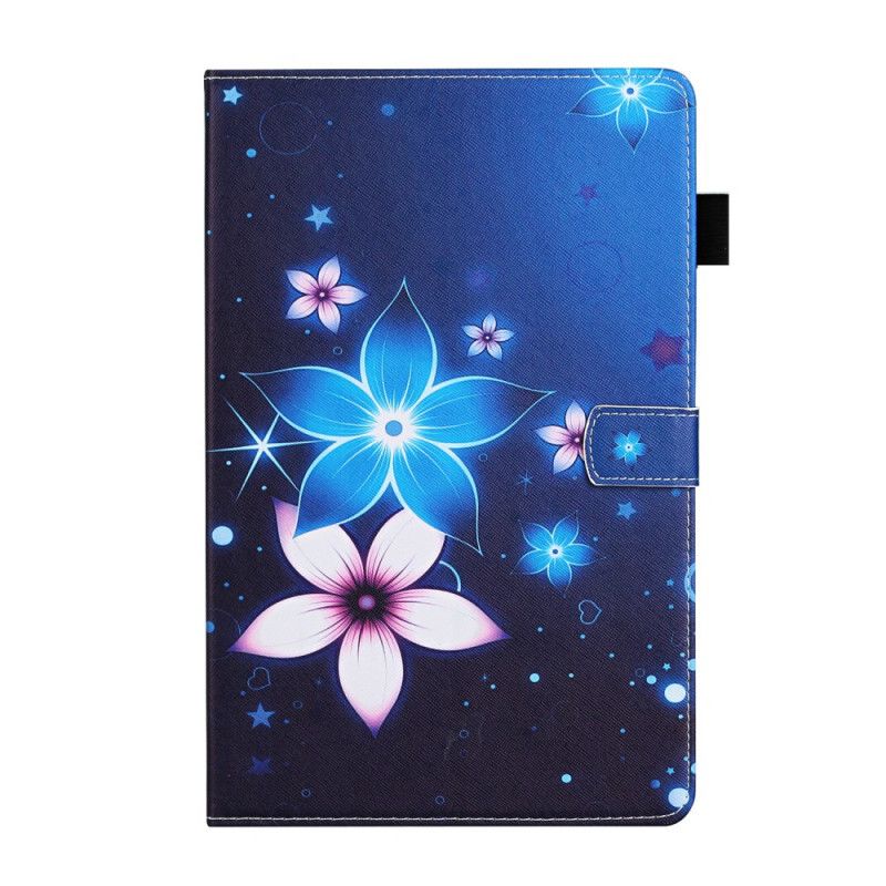 Leren Hoesje Samsung Galaxy Tab A7 Bloemen