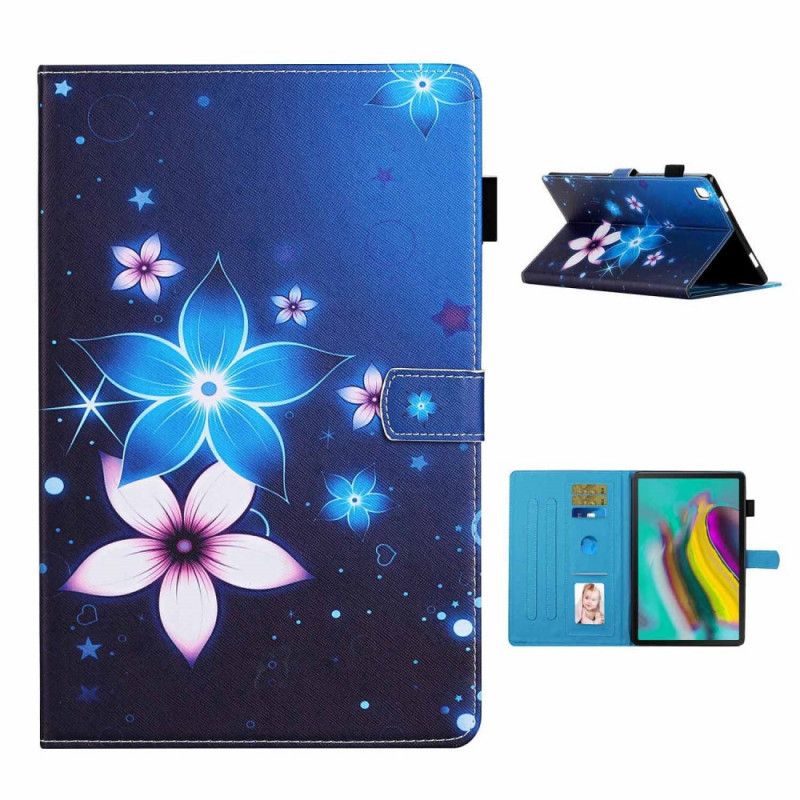 Leren Hoesje Samsung Galaxy Tab A7 Bloemen