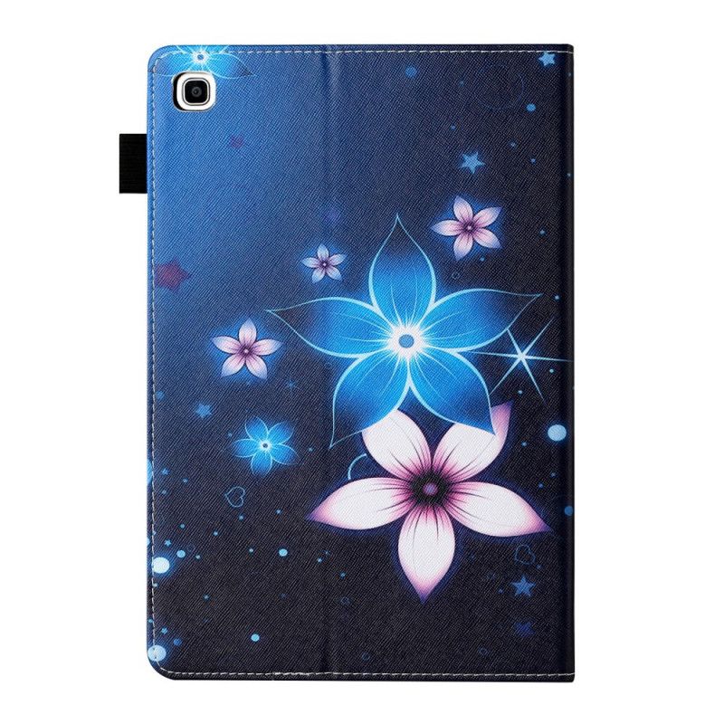 Leren Hoesje Samsung Galaxy Tab A7 Bloemen