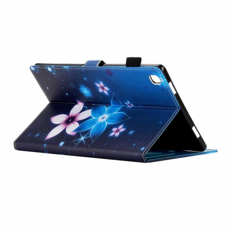 Leren Hoesje Samsung Galaxy Tab A7 Bloemen