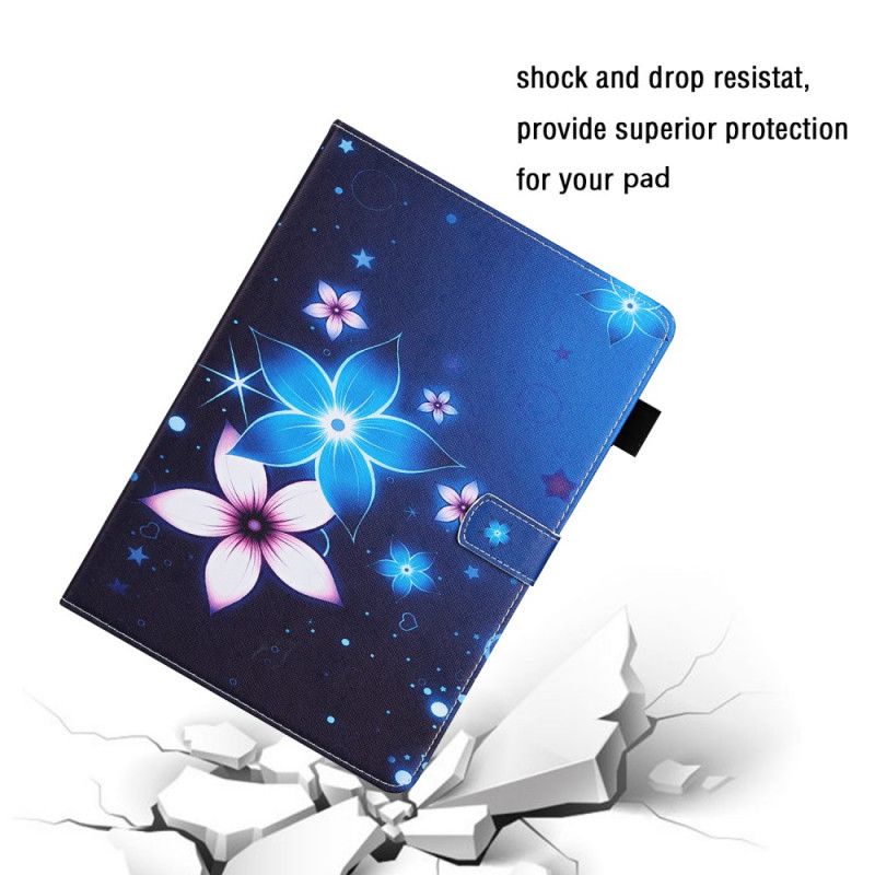 Leren Hoesje Samsung Galaxy Tab A7 Bloemen