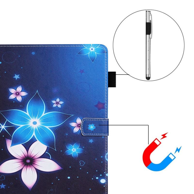 Leren Hoesje Samsung Galaxy Tab A7 Bloemen