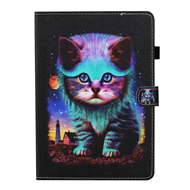 Leren Hoesje Samsung Galaxy Tab A7 Elektrische Cat