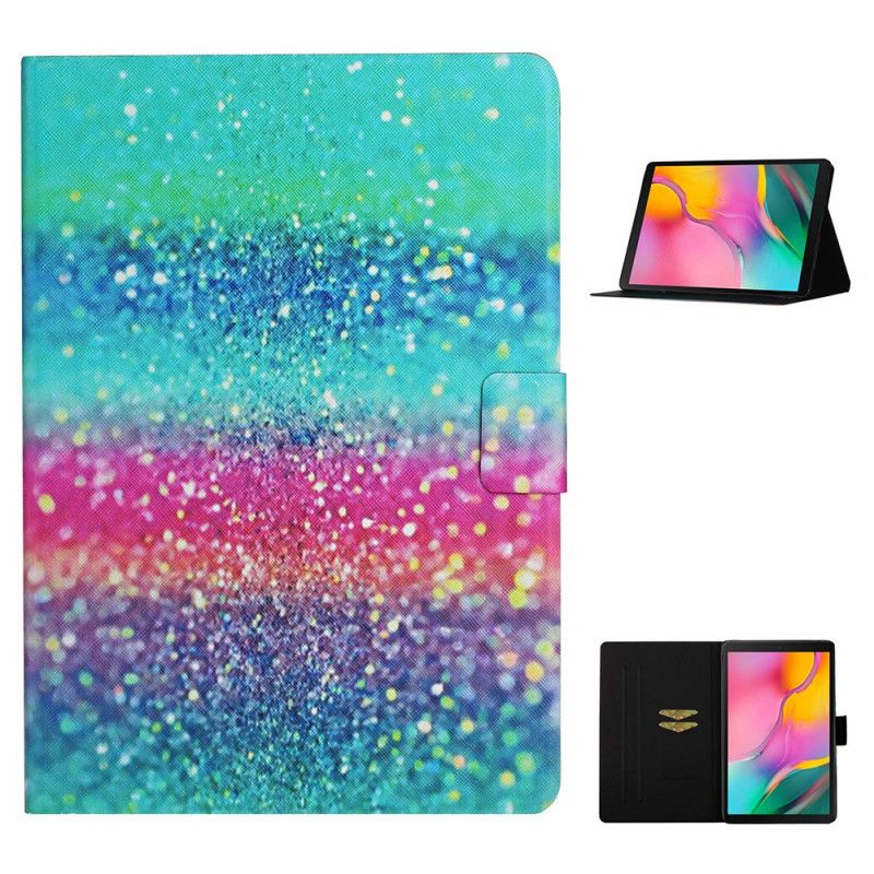 Leren Hoesje Samsung Galaxy Tab A7 Glitterelement