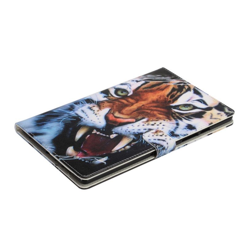 Leren Hoesje Samsung Galaxy Tab A7 Prachtige Tijger