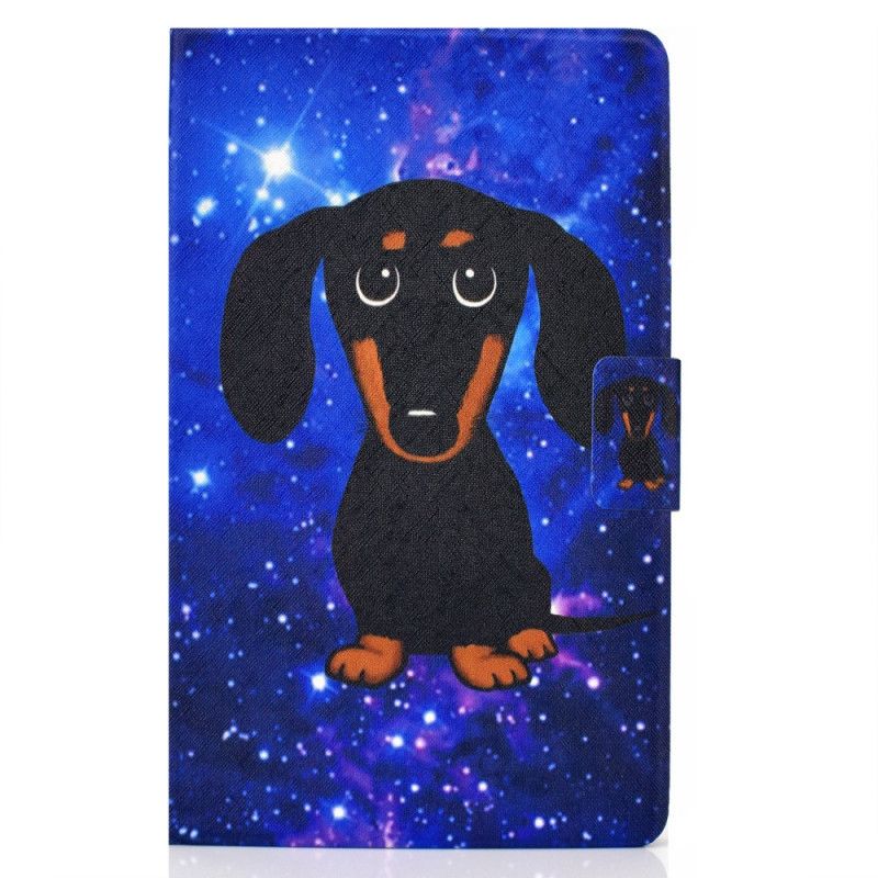 Leren Hoesje Samsung Galaxy Tab A7 Telefoonhoesje Schattige Hond