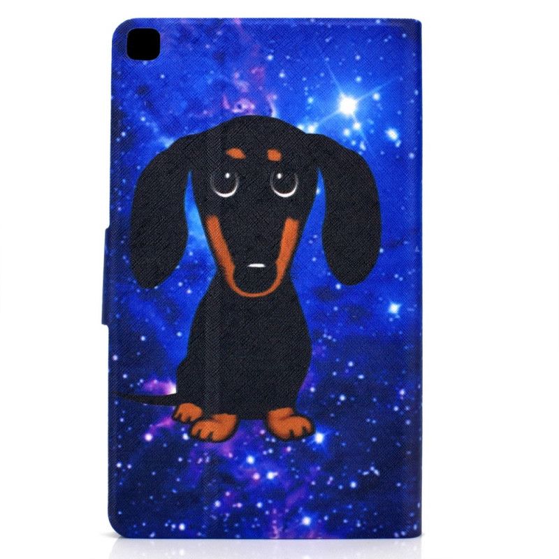 Leren Hoesje Samsung Galaxy Tab A7 Telefoonhoesje Schattige Hond
