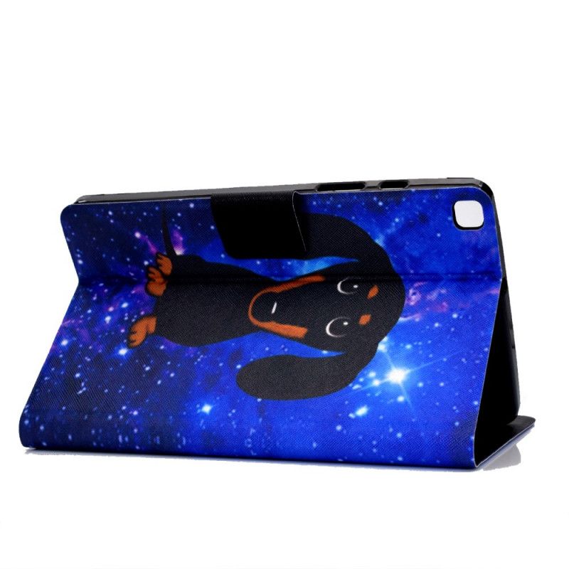 Leren Hoesje Samsung Galaxy Tab A7 Telefoonhoesje Schattige Hond
