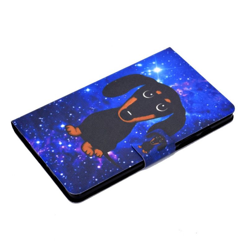 Leren Hoesje Samsung Galaxy Tab A7 Telefoonhoesje Schattige Hond