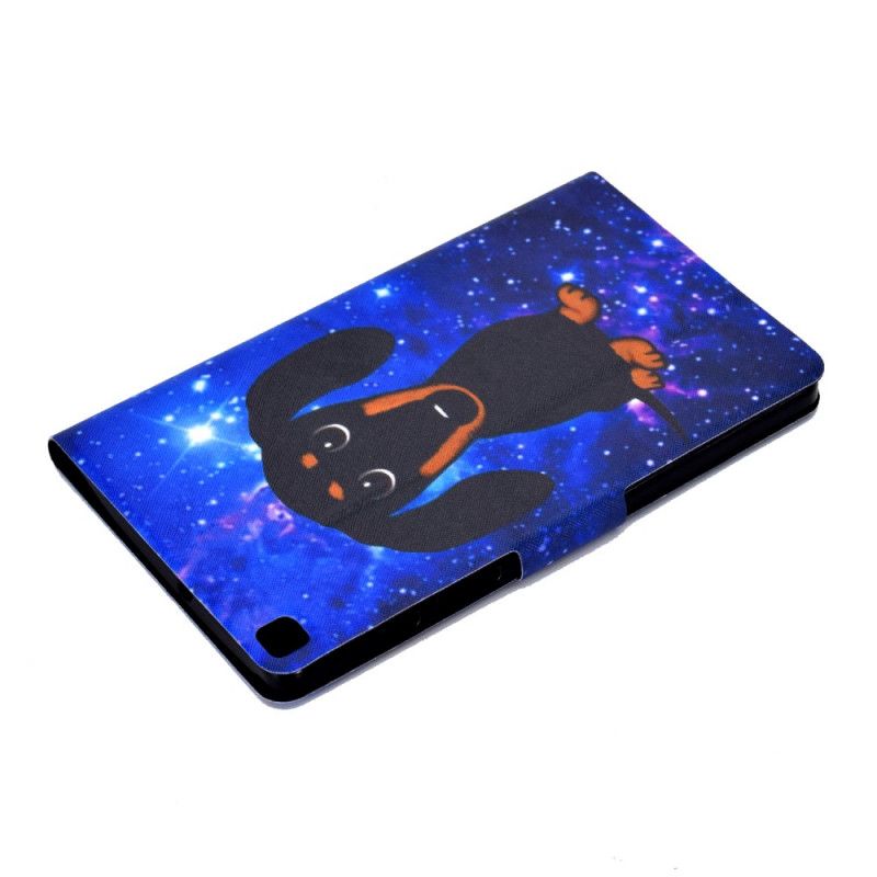 Leren Hoesje Samsung Galaxy Tab A7 Telefoonhoesje Schattige Hond