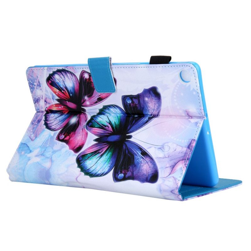 Leren Hoesje voor Samsung Galaxy Tab A7 Betoverde Vlinders