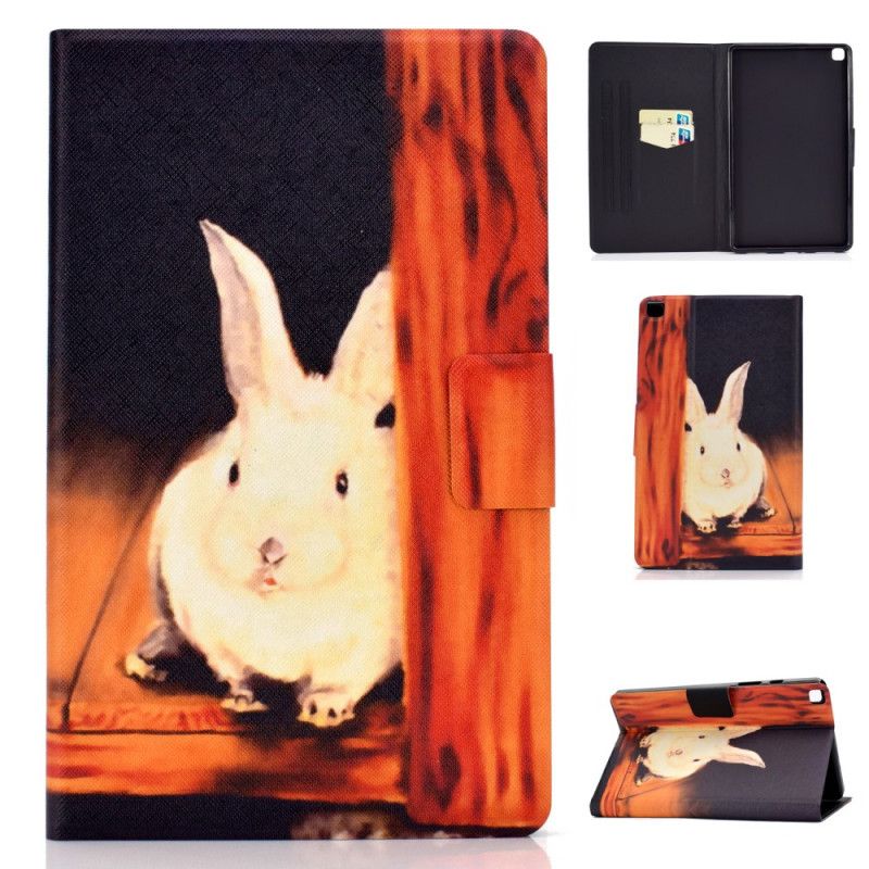 Leren Hoesje voor Samsung Galaxy Tab A7 Konijn