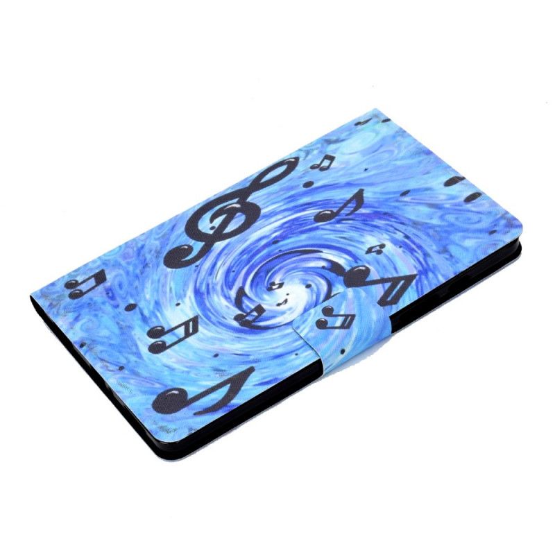 Leren Hoesje voor Samsung Galaxy Tab A7 Muzieknoten