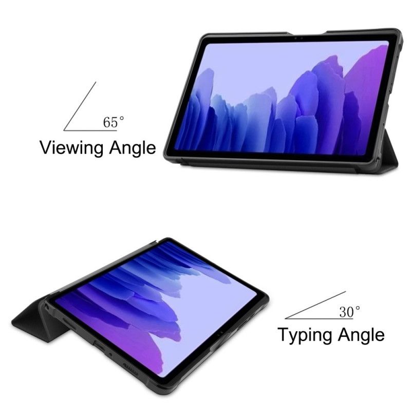 Smart Case Samsung Galaxy Tab A7 Grijs Zwart Drievoudig