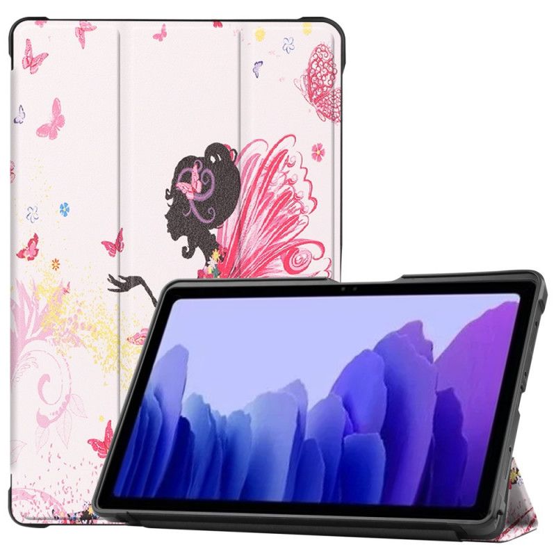 Smart Case Samsung Galaxy Tab A7 Versterkte Bloemenfee