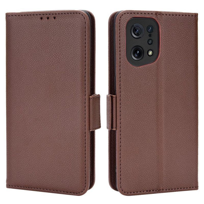 Folio-hoesje voor Oppo Find X5 Flip Case Flap Dubbele Nieuwe Kleuren