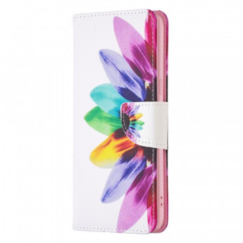 Folio-hoesje voor Oppo Find X5 Waterverf Bloem