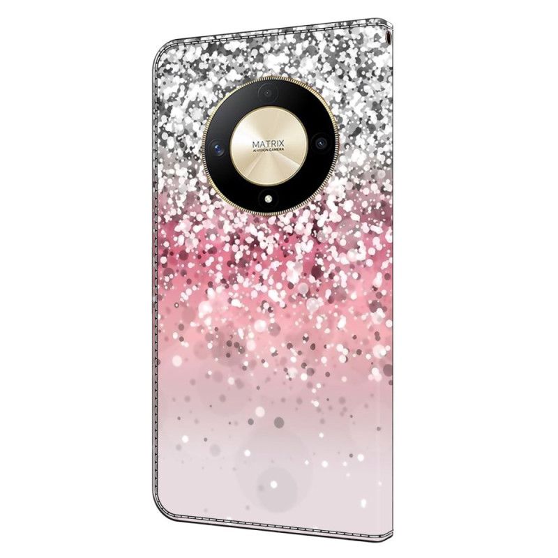 Leren Hoesje Honor X9b / Magic 6 Lite Verloopglitter