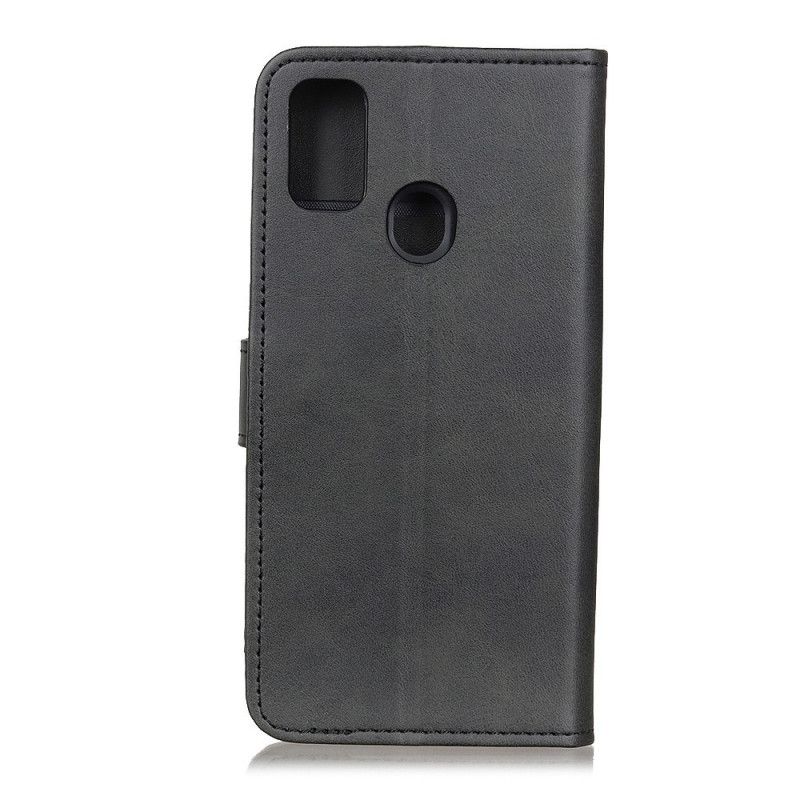 Cover Folio-hoesje Huawei P Smart 2020 Donkerblauw Zwart Telefoonhoesje Retro Mat Leereffect