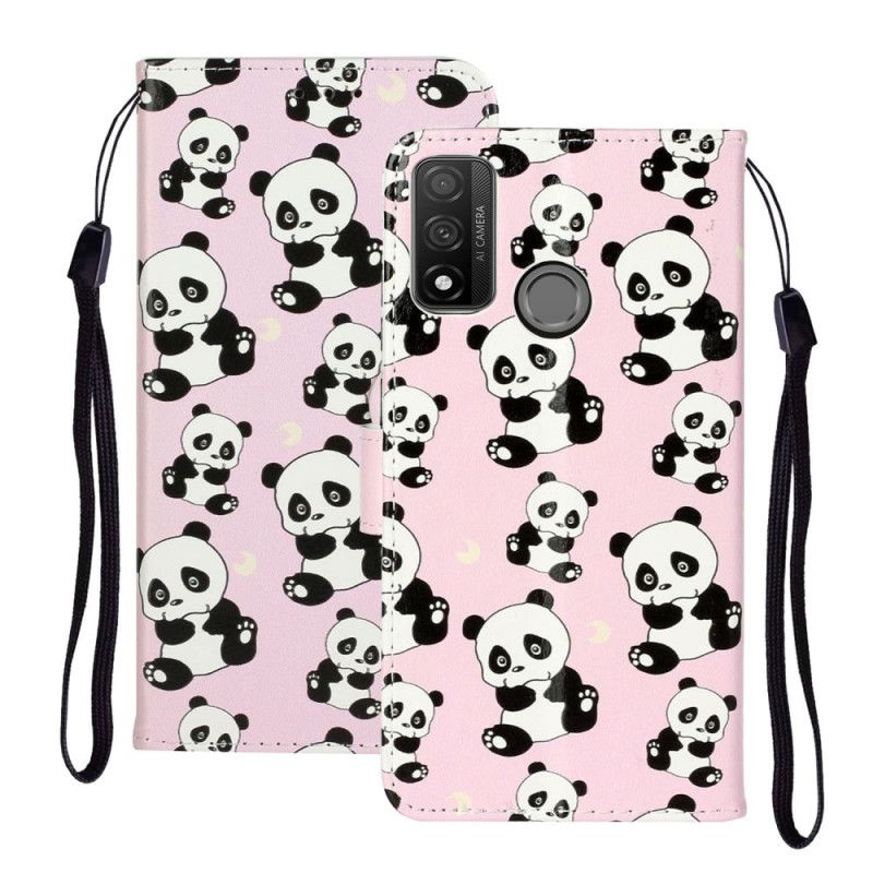 Cover Folio-hoesje Huawei P Smart 2020 Telefoonhoesje Meerdere Panda