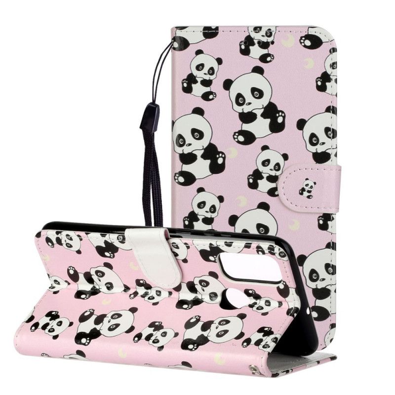 Cover Folio-hoesje Huawei P Smart 2020 Telefoonhoesje Meerdere Panda