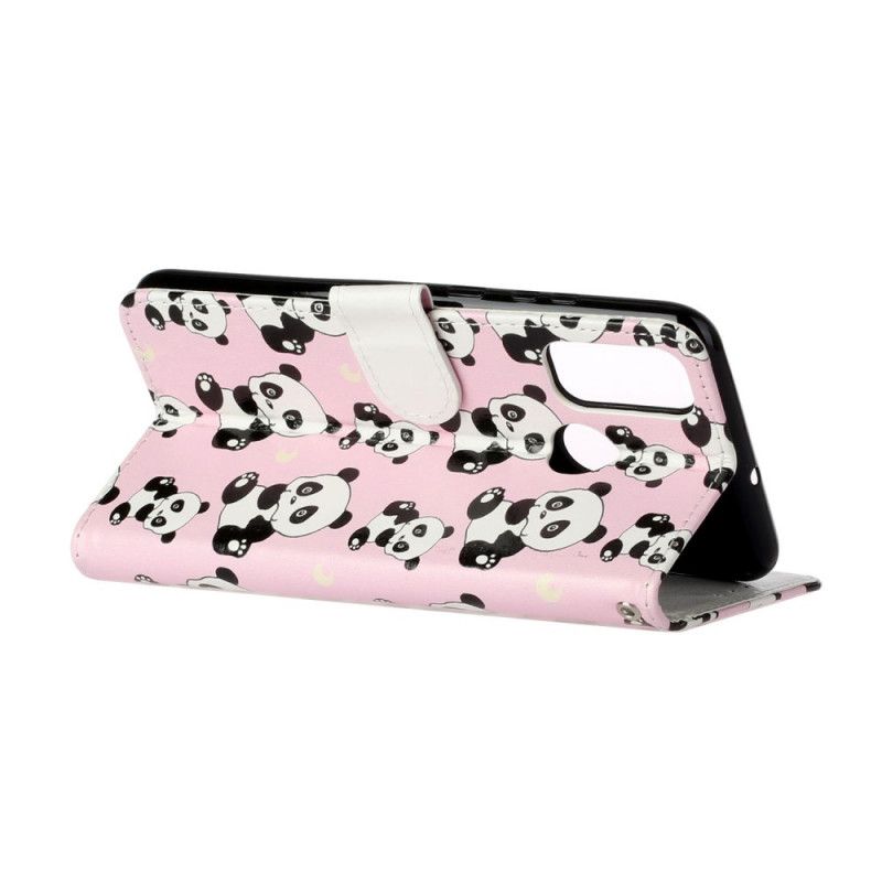 Cover Folio-hoesje Huawei P Smart 2020 Telefoonhoesje Meerdere Panda