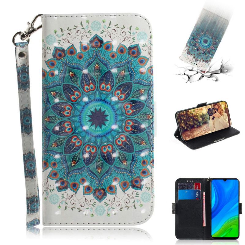 Cover Folio-hoesje Huawei P Smart 2020 Telefoonhoesje Meesterlijke Mandala Met String