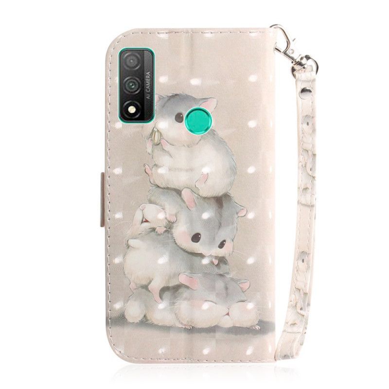 Flip Case Leren Huawei P Smart 2020 Stringhamsters