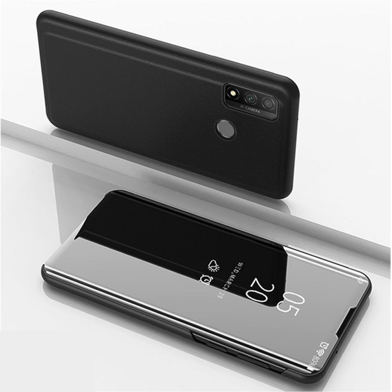 Folio-hoesje voor Huawei P Smart 2020 Magenta Zwart Spiegel