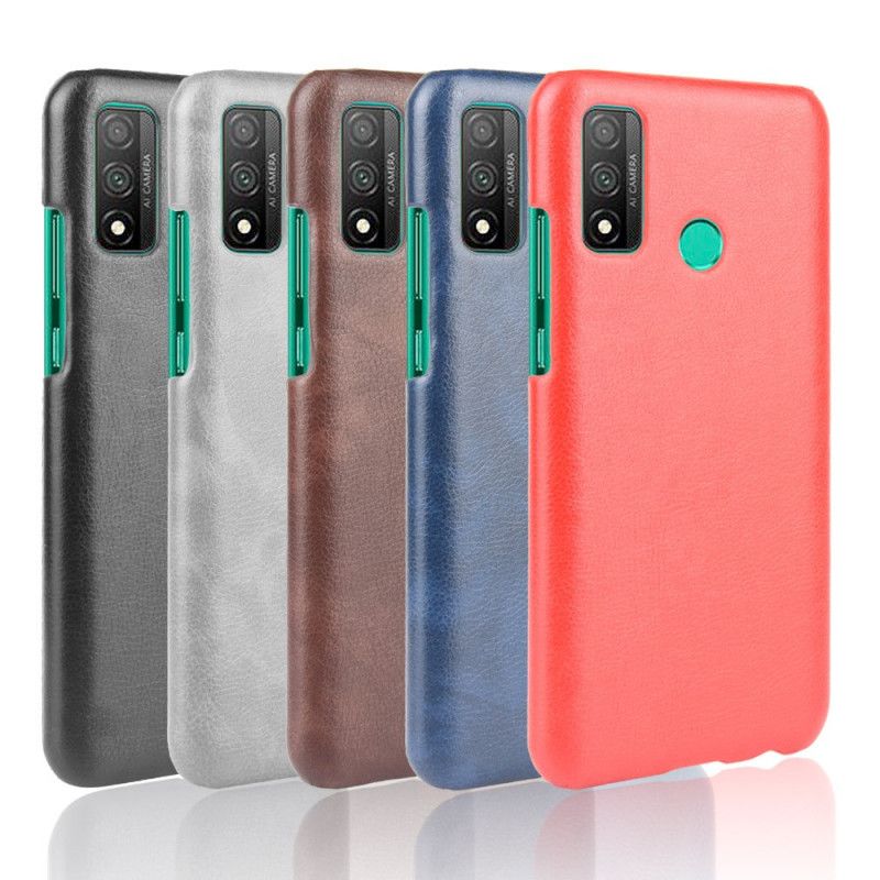 Hoesje Huawei P Smart 2020 Grijs Zwart Prestatie Lychee Leereffect