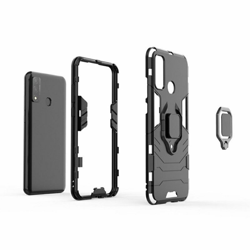 Hoesje Huawei P Smart 2020 Rood Zwart Resistente Ring