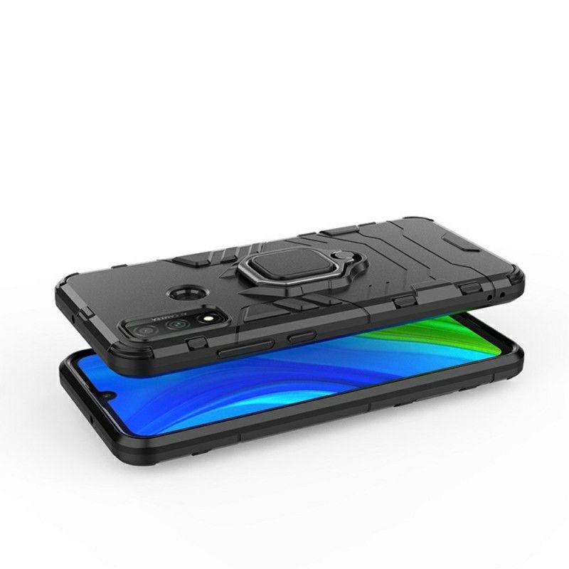 Hoesje Huawei P Smart 2020 Rood Zwart Resistente Ring