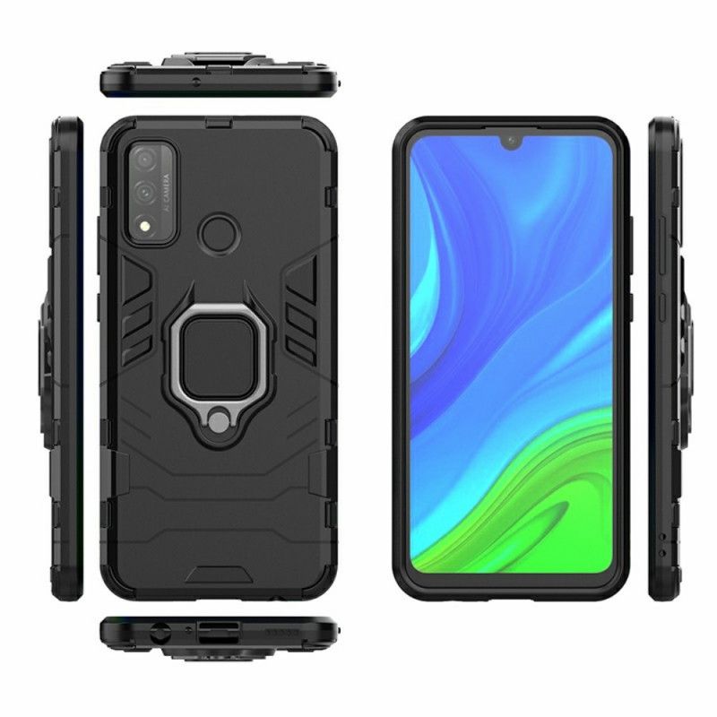 Hoesje Huawei P Smart 2020 Rood Zwart Resistente Ring