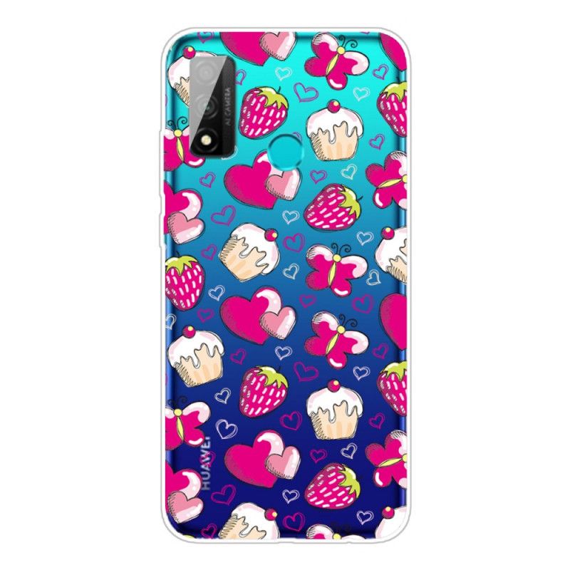 Hoesje Huawei P Smart 2020 Telefoonhoesje Transparante Love Cakes