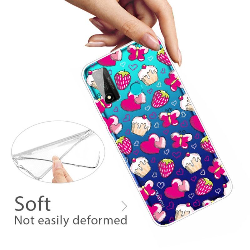 Hoesje Huawei P Smart 2020 Telefoonhoesje Transparante Love Cakes