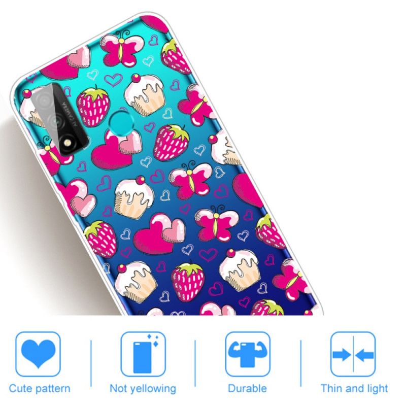 Hoesje Huawei P Smart 2020 Telefoonhoesje Transparante Love Cakes