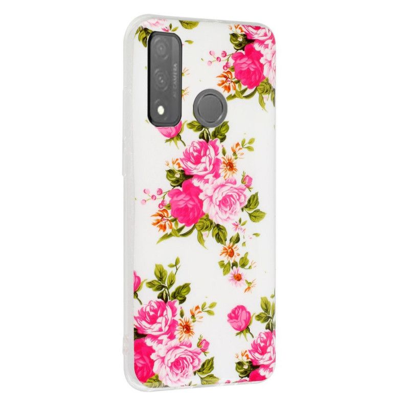 Hoesje voor Huawei P Smart 2020 Fluorescerende Vrijheidsbloemen
