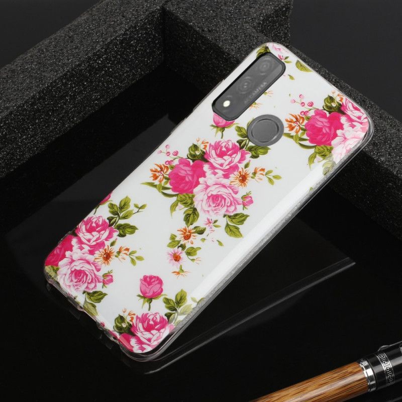 Hoesje voor Huawei P Smart 2020 Fluorescerende Vrijheidsbloemen